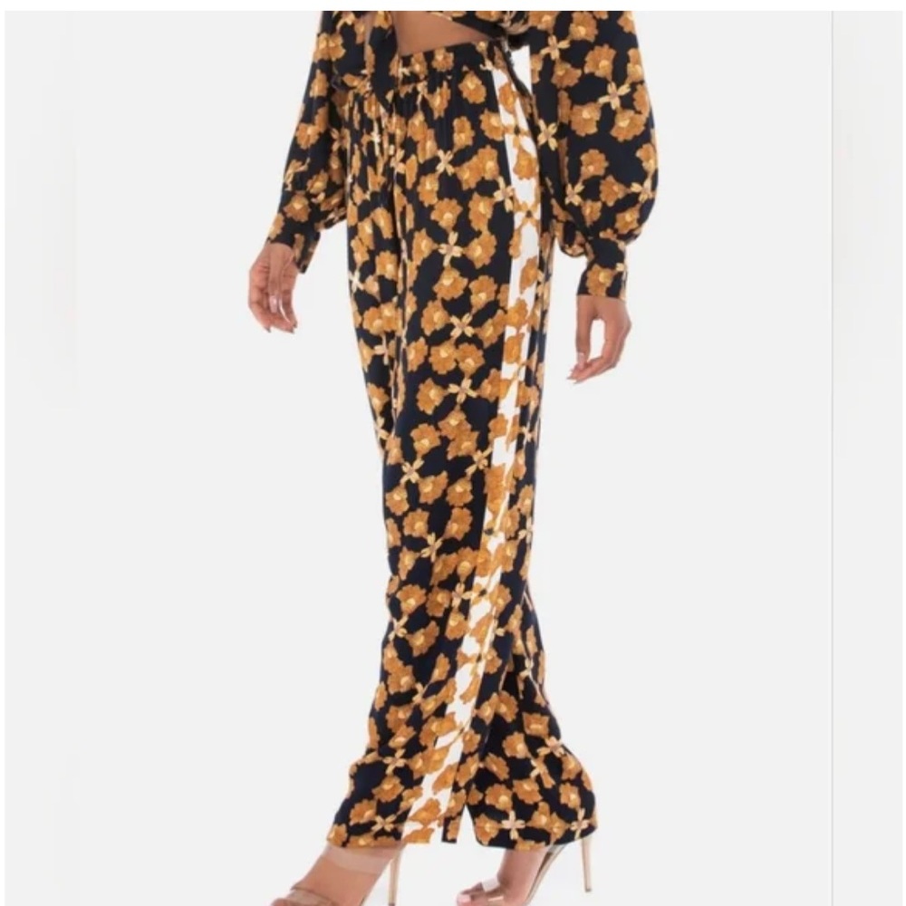 MinkPink Revolve Jogger Black RJ Floral Print Women's Pant Set 2 Piece NWT XS/S